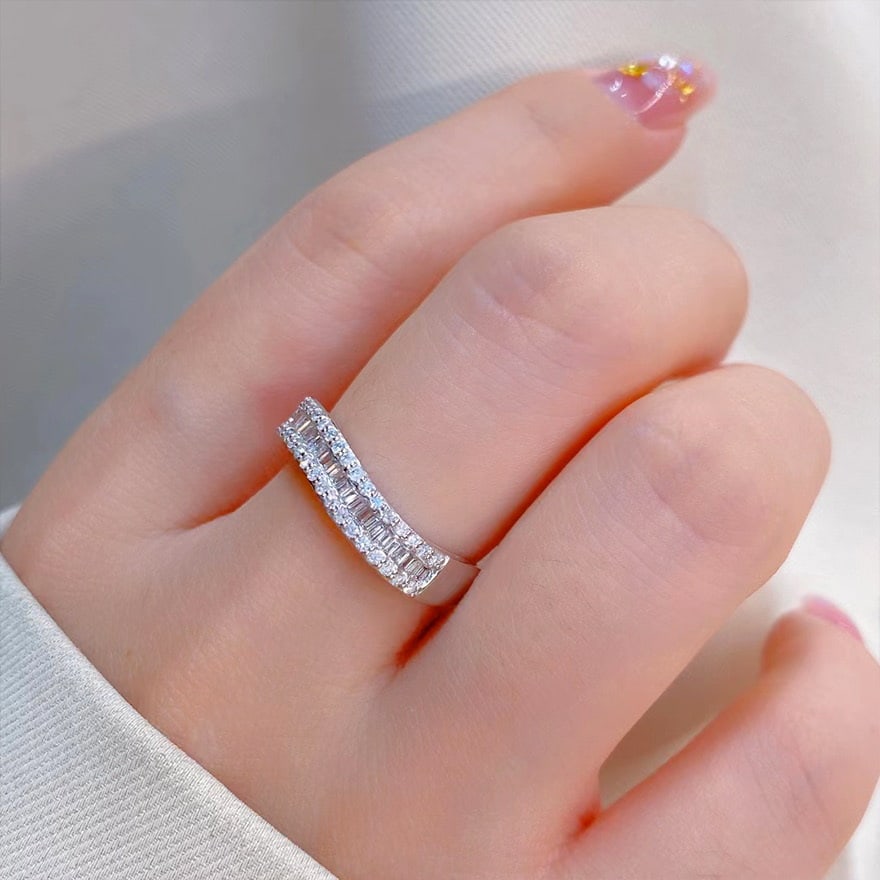 14k Gold 0.45 Ct Natural H Diamond Ring - 3