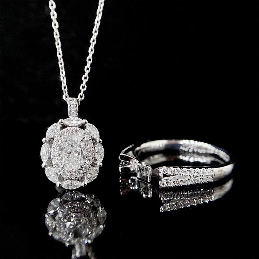 Gia Certified 14k Gold 1.03 Ctw Natural F Si2 Oval Diamond Ring/pendant( Without Chain ) - 4