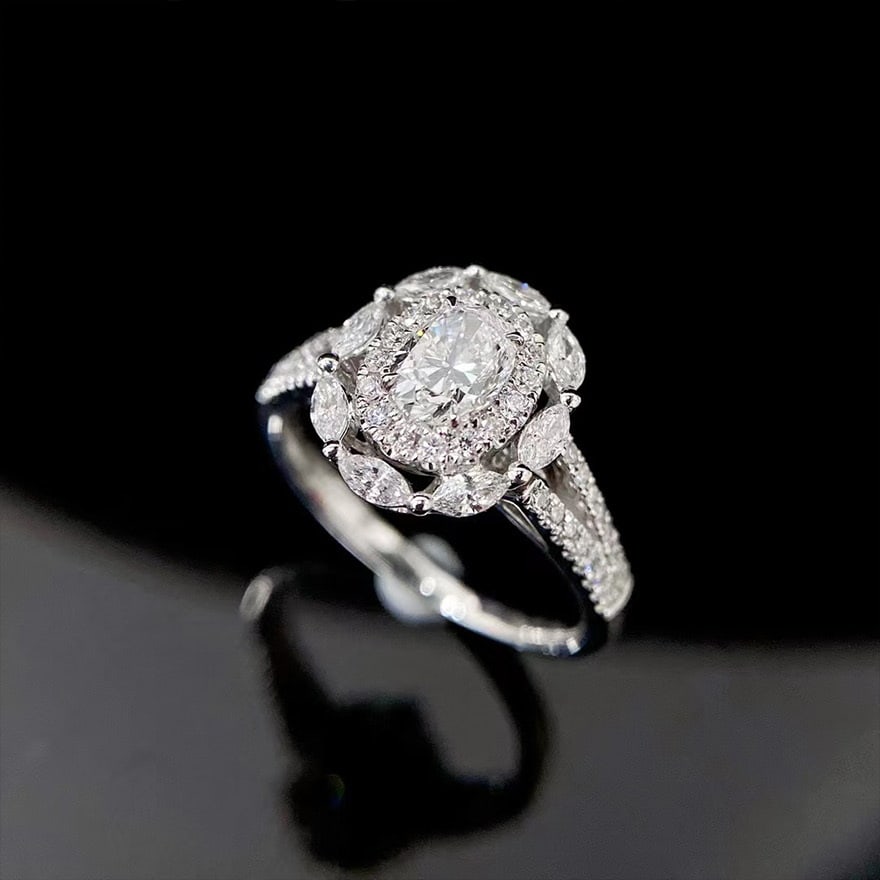 Gia Certified 14k Gold 1.03 Ctw Natural F Si2 Oval Diamond Ring/pendant( Without Chain ) - 5