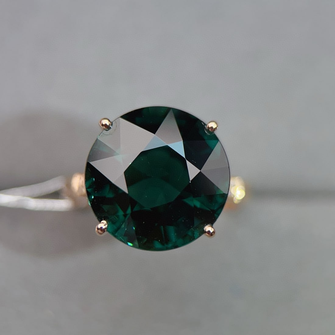 14k Gold 10.09 Ctw Natural Tourmaline & Diamond Ring - 4