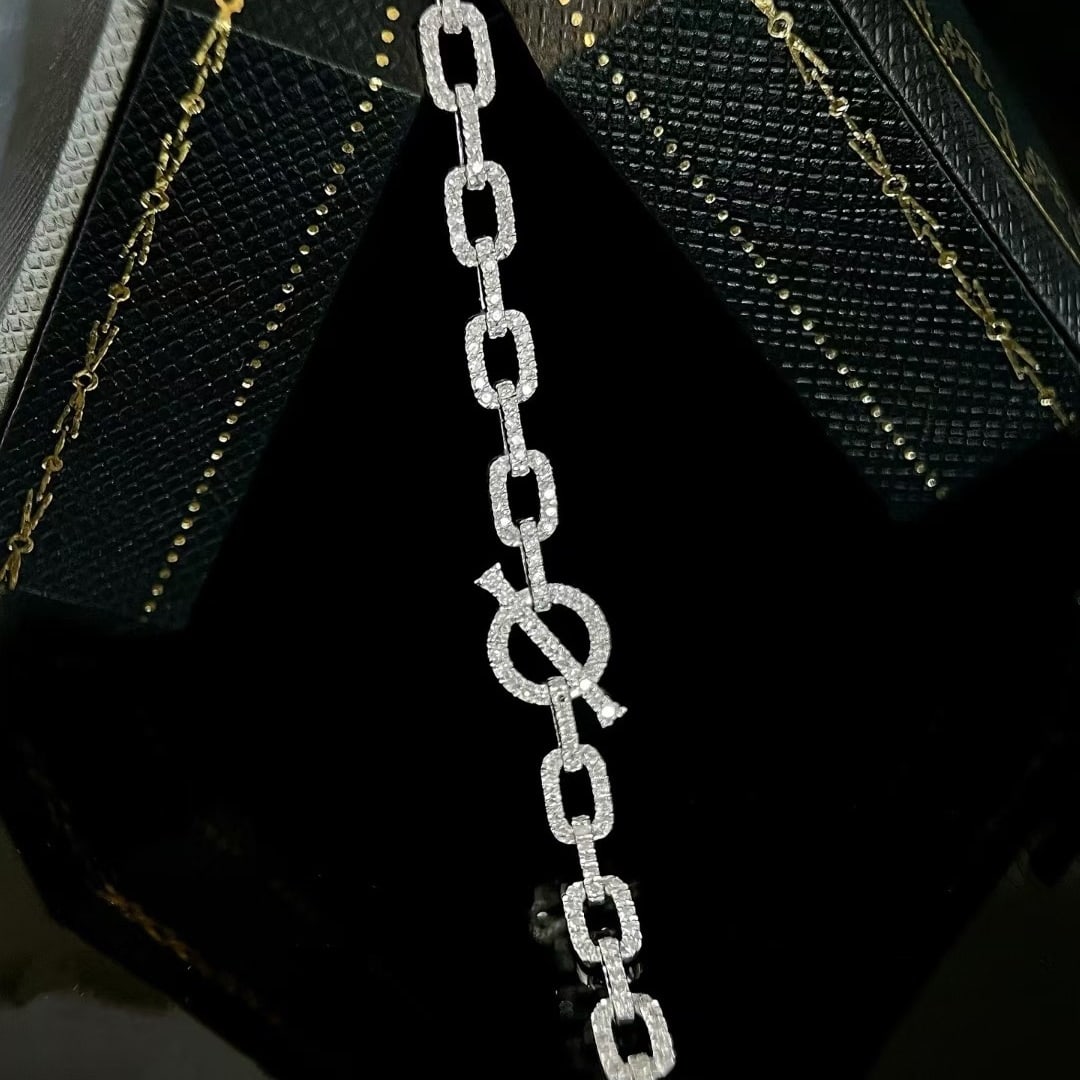14k Gold 1.3 Ct Natural H Diamond Bracelet - 3