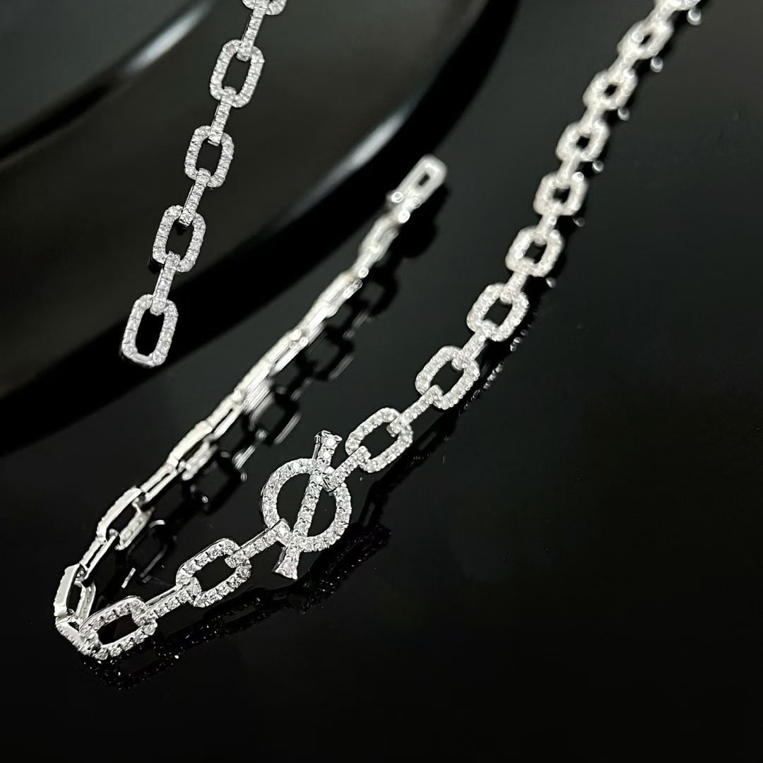 14k Gold 1.3 Ct Natural H Diamond Bracelet - 4