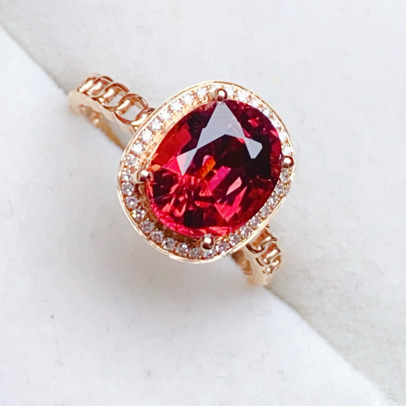 14k Gold 2.66 Ctw Natural Tourmaline & Diamond Ring - 4