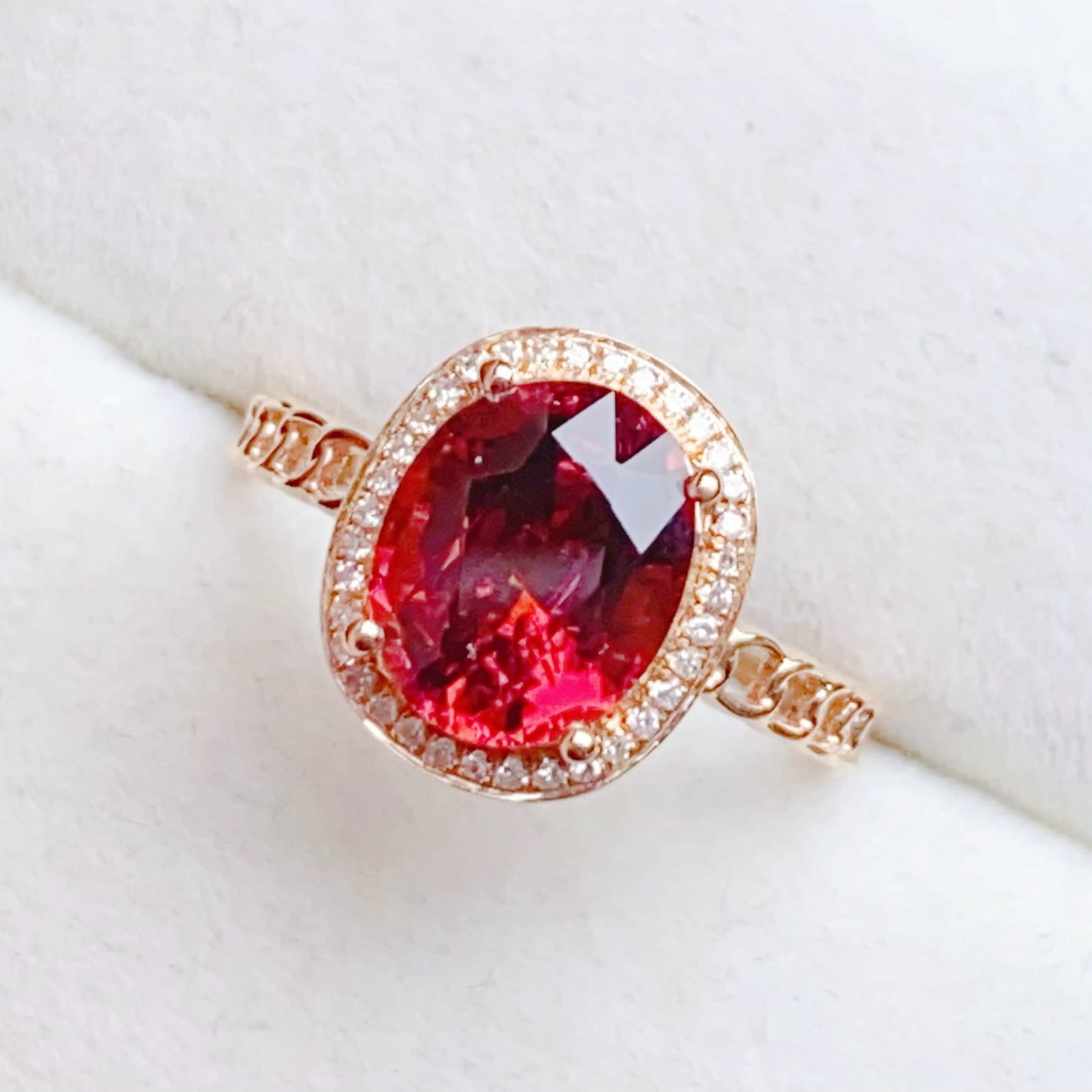 14k Gold 2.66 Ctw Natural Tourmaline & Diamond Ring - 7