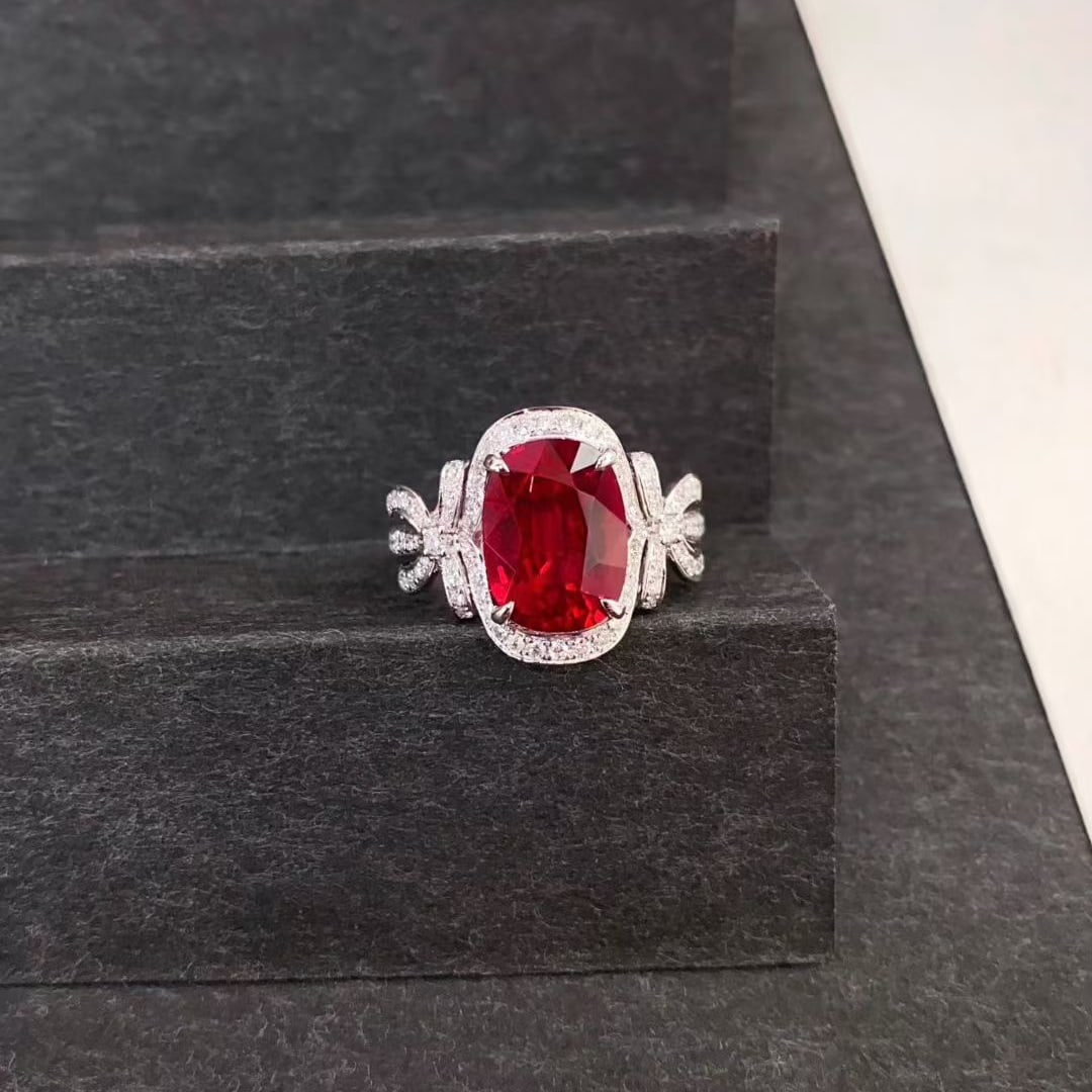 14k Gold 3.95 Ctw Natural Tourmaline & Diamond Ring - 4