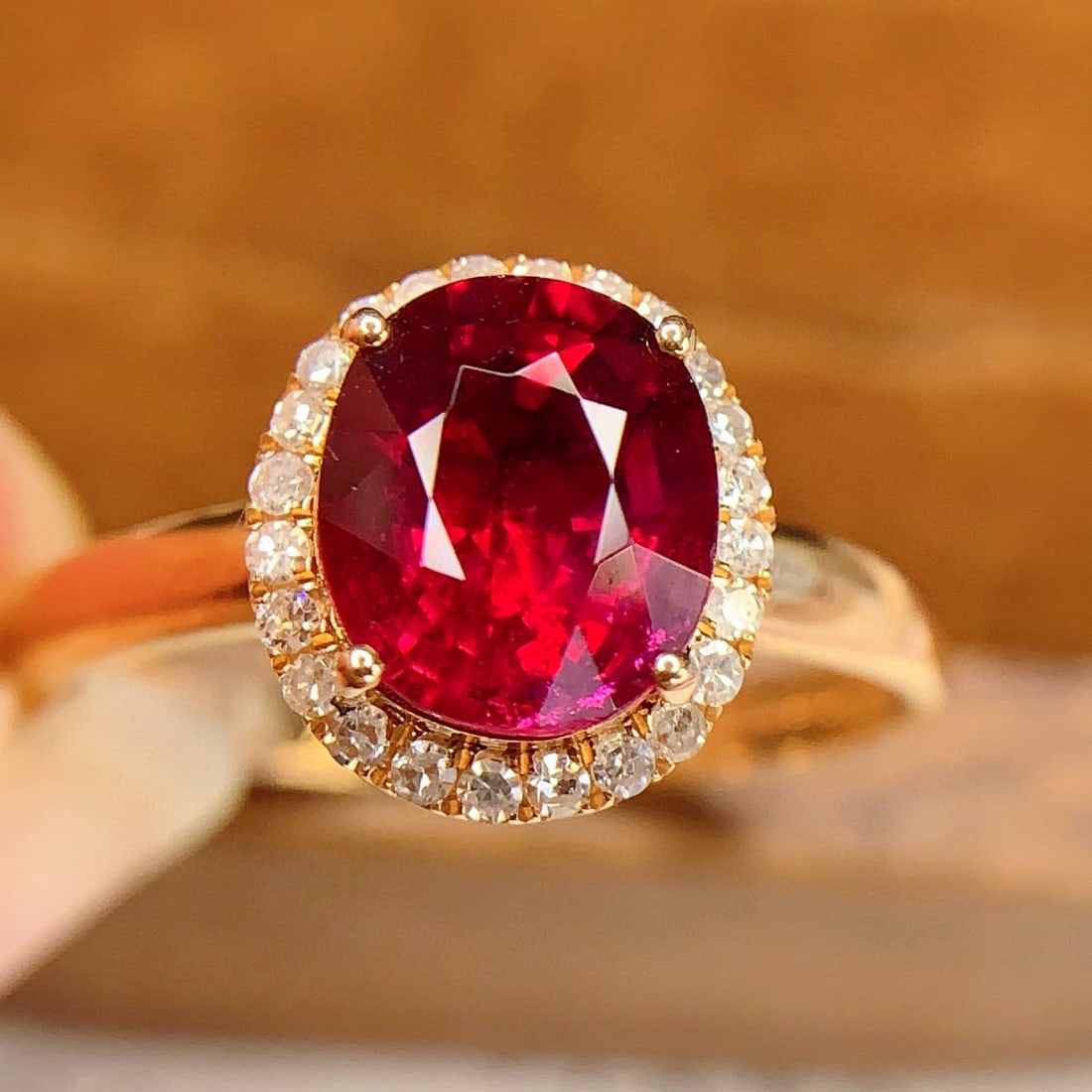 14k Gold 2.35 Ct Natural Tourmaline & Diamond Ring - 2