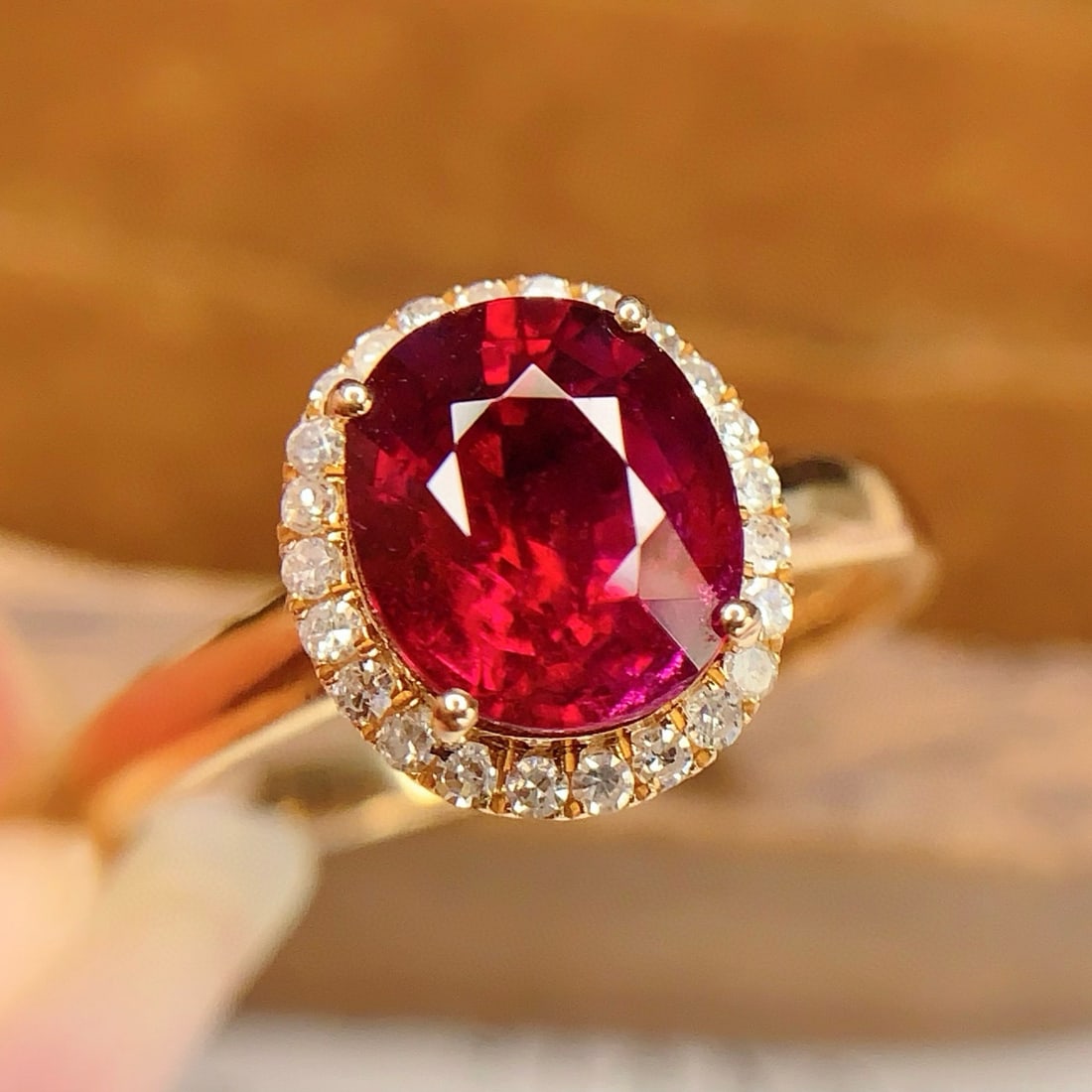 14k Gold 2.35 Ct Natural Tourmaline & Diamond Ring - 4
