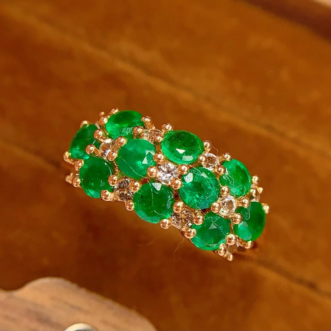 14k Gold 2.00 Ct Natural Emerald & Ruby Ring - 2