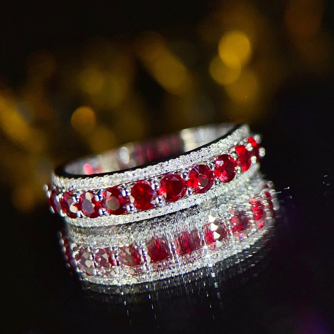 14k Gold 1.2 Ct Natural Ruby & Diamond Ring - 2