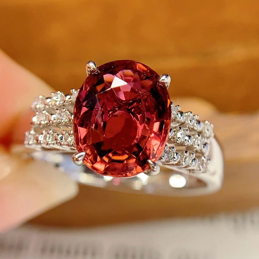 14k Gold 2.89 Ct Natural Tourmaline & Diamond Ring - 2