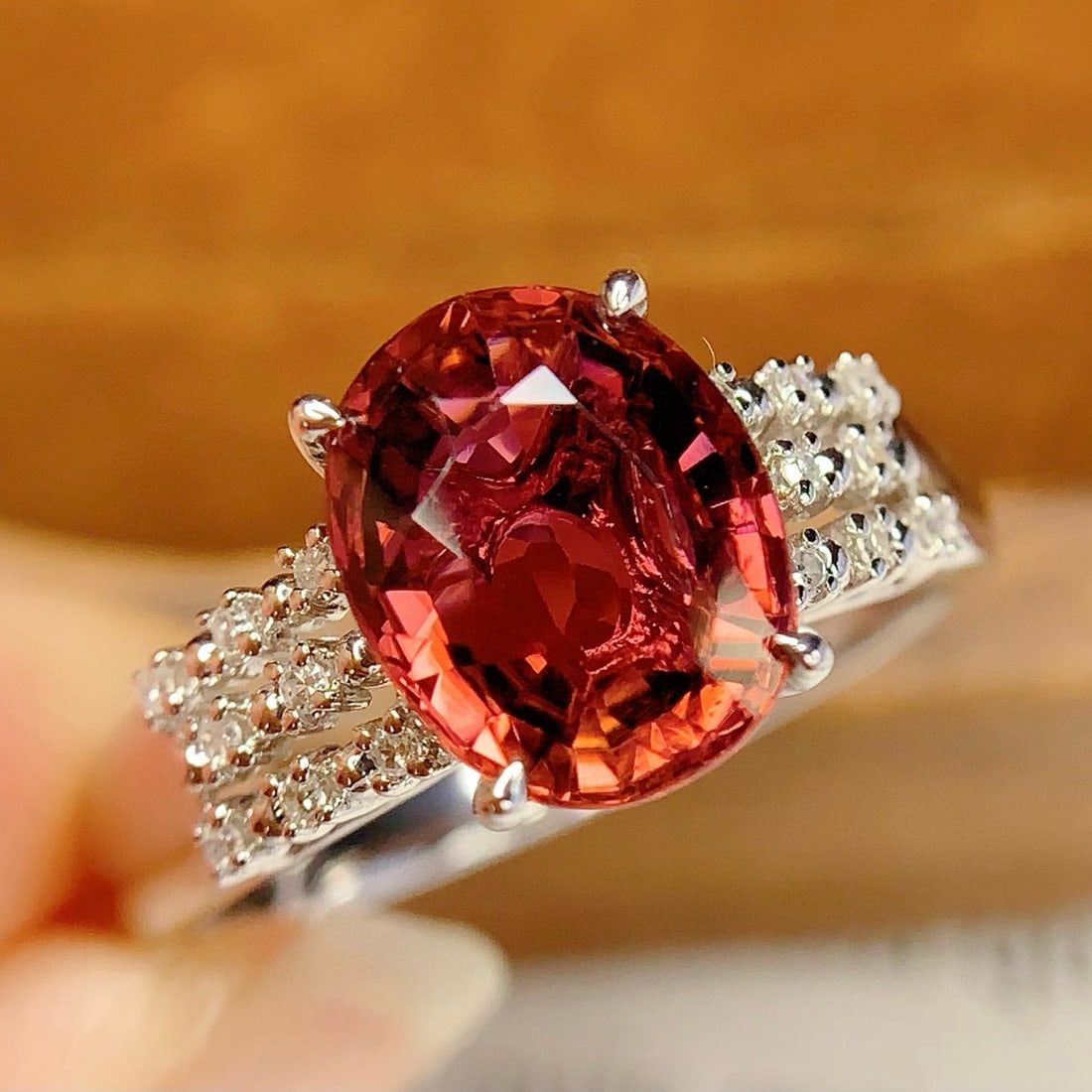 14k Gold 2.89 Ct Natural Tourmaline & Diamond Ring - 3