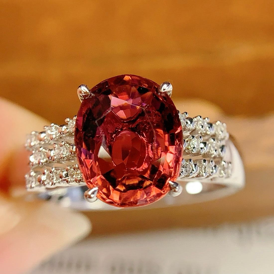 14k Gold 2.89 Ct Natural Tourmaline & Diamond Ring - 5