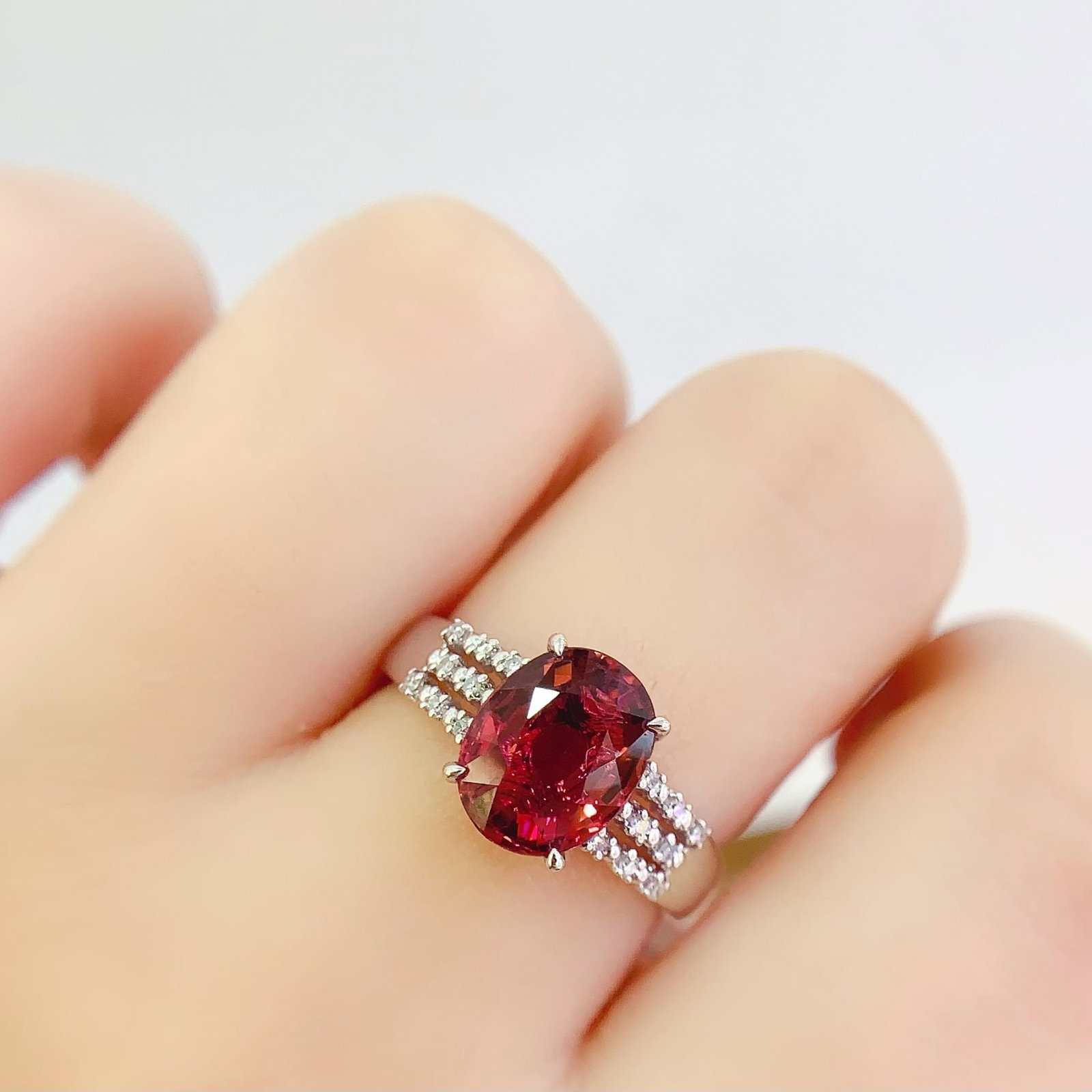14k Gold 2.89 Ct Natural Tourmaline & Diamond Ring - 6