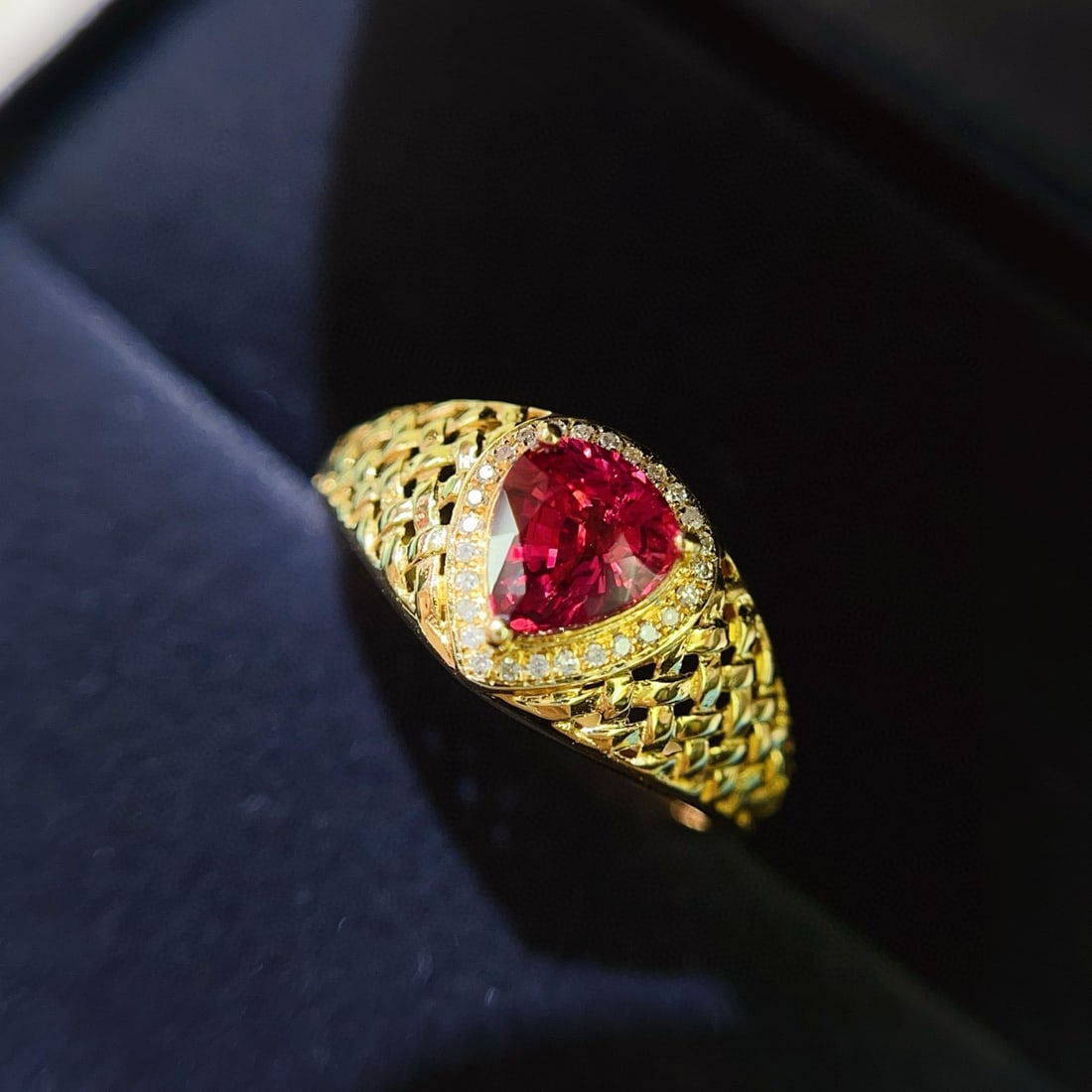 14k Gold 1.15 Ct Natural Ruby & Diamond Ring - 2