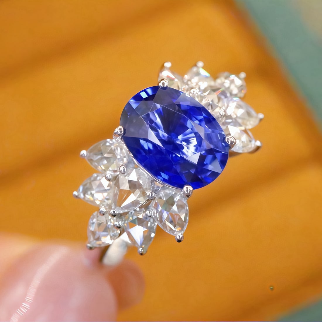 14k Gold 2.24 Ctw Natural Sapphire & Diamond Ring - 2