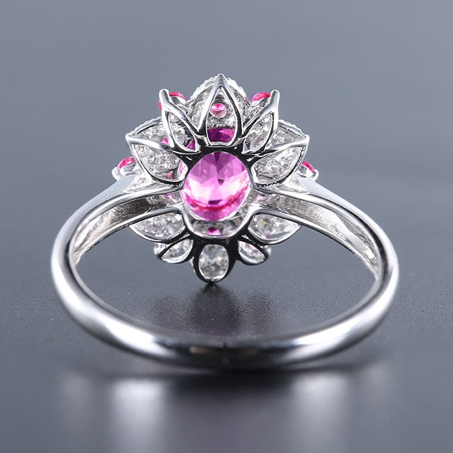 14k Gold 1.10 Ctw Natural Sapphire & Diamond Ring - 4