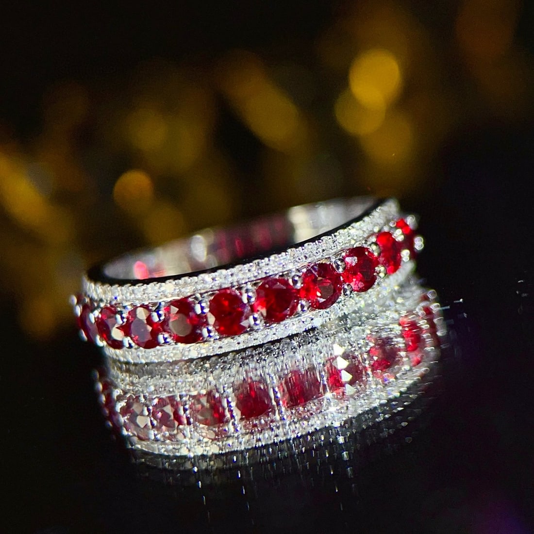 14k Gold 1.2 Ct Natural Ruby & Diamond Ring - 2