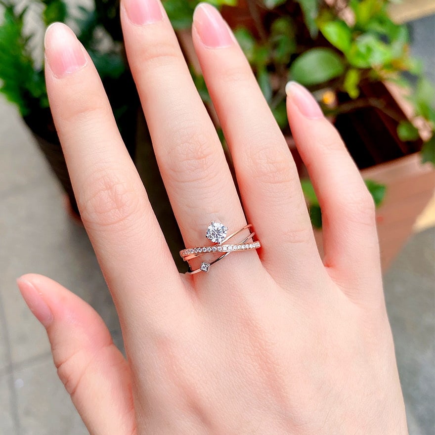 Gia Certified 14k Gold 0.30 Ct Natural G Si2 Round Diamond Ring - 5