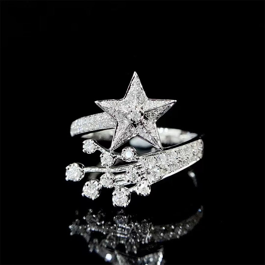 14k Gold 0.4 Ct Natural H Diamond Ring: Ref:231062021 // gold content:14k gold // ring size:7. 25us // // main gemstone:diamond // shape:round // carat weight:0. 4ct // clarity grade:vs-si // color:h // treatment:natural // cut grade:g //