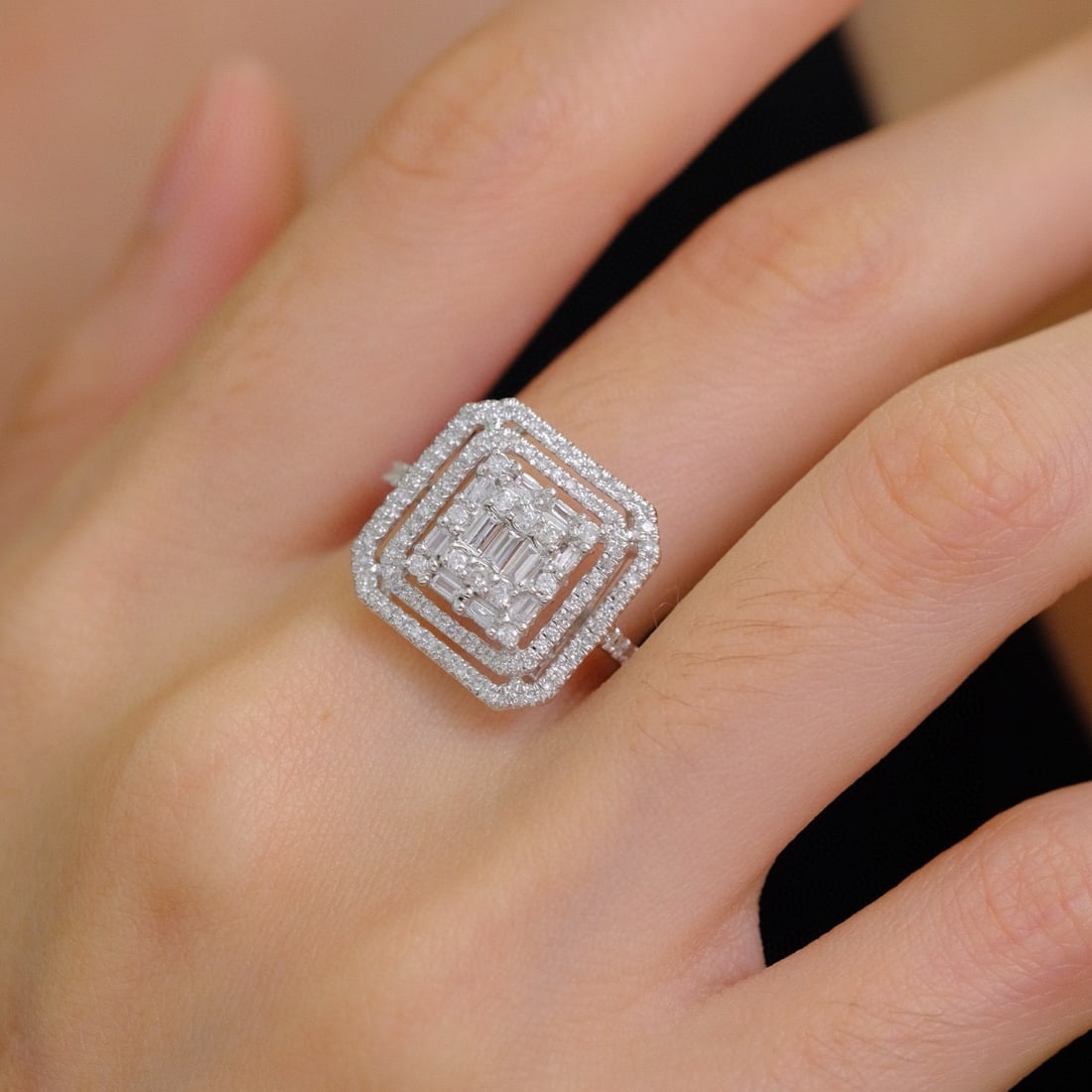 14k Gold 1 Ct Natural H Diamond Ring - 4