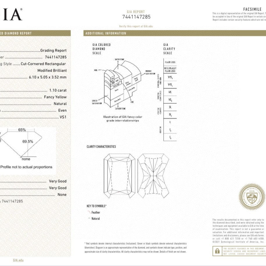 Gia Certified 14k Gold 2.57 Ctw Natural Yellow Diamond & Diamond Ring - 4