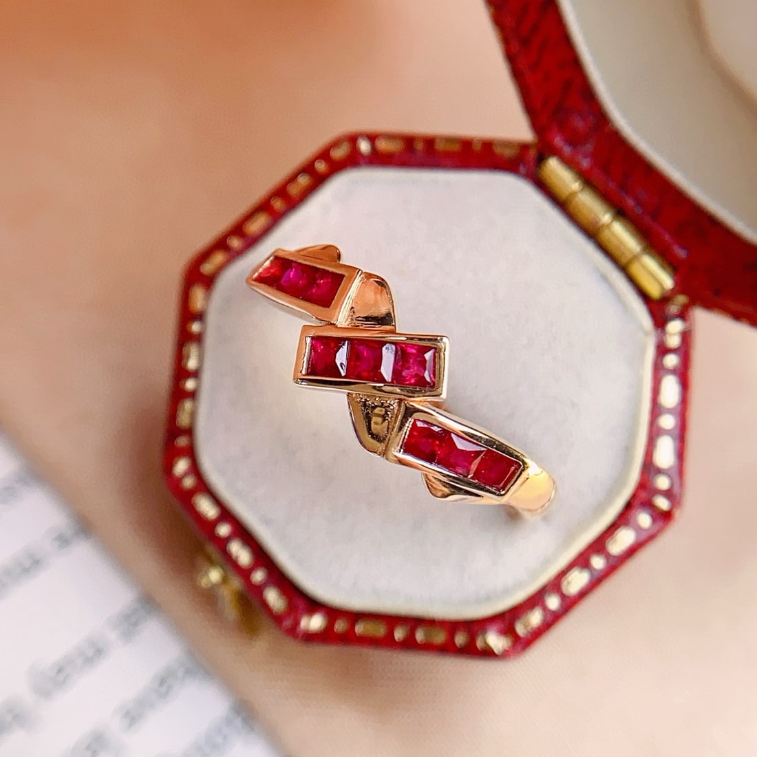 14k Gold 0.80 Ct Natural Ruby Ring - 3