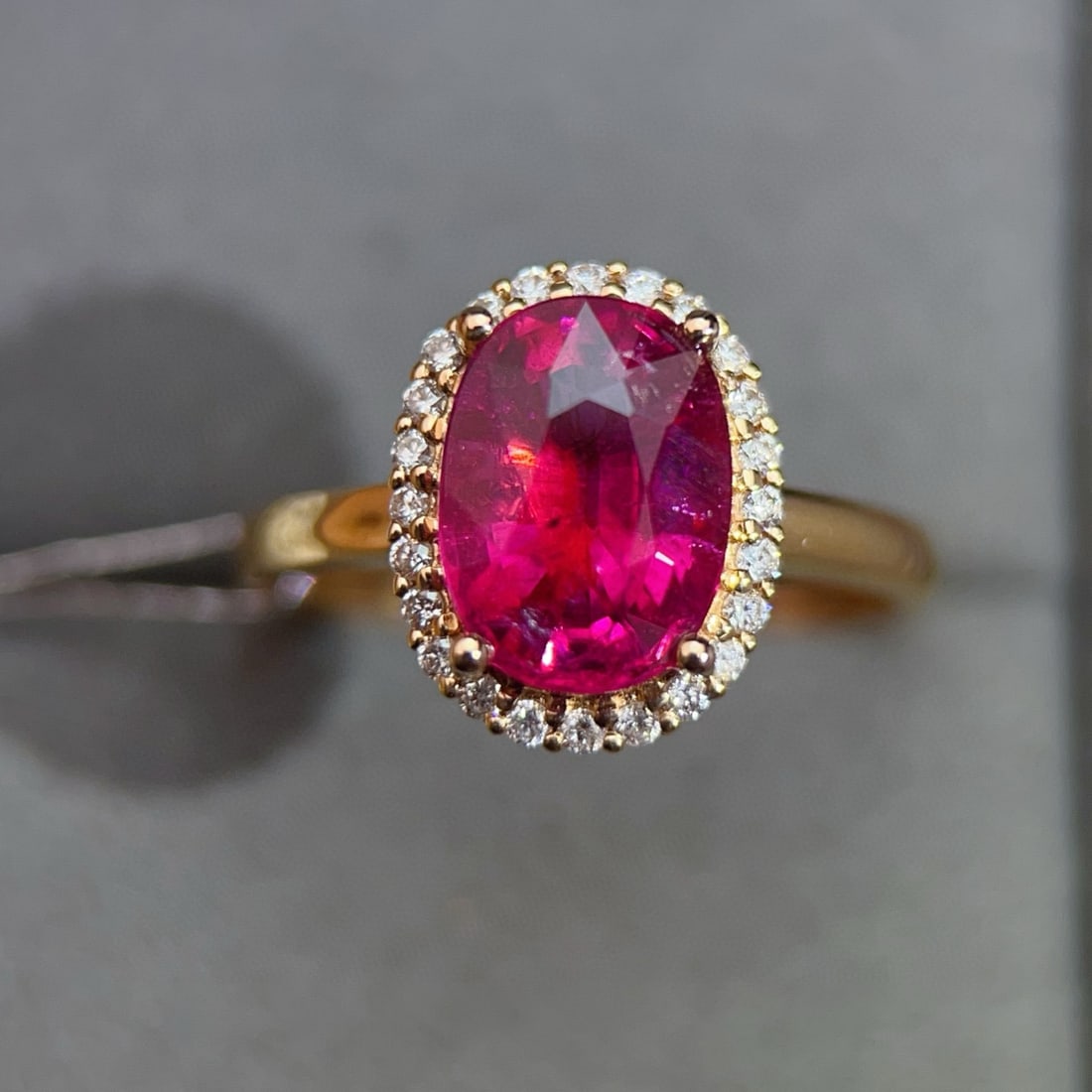 14k Gold 3.19 Ctw Natural Tourmaline & Diamond Ring - 2