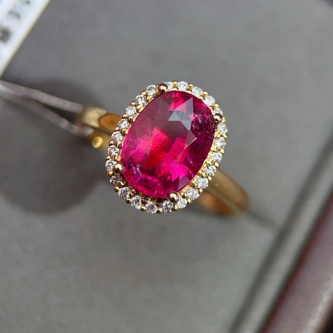 14k Gold 3.19 Ctw Natural Tourmaline & Diamond Ring - 3
