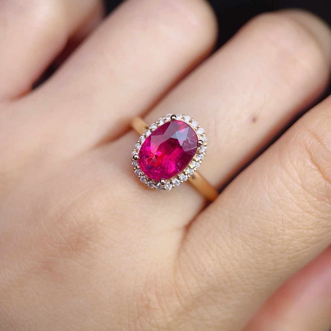 14k Gold 3.19 Ctw Natural Tourmaline & Diamond Ring - 6