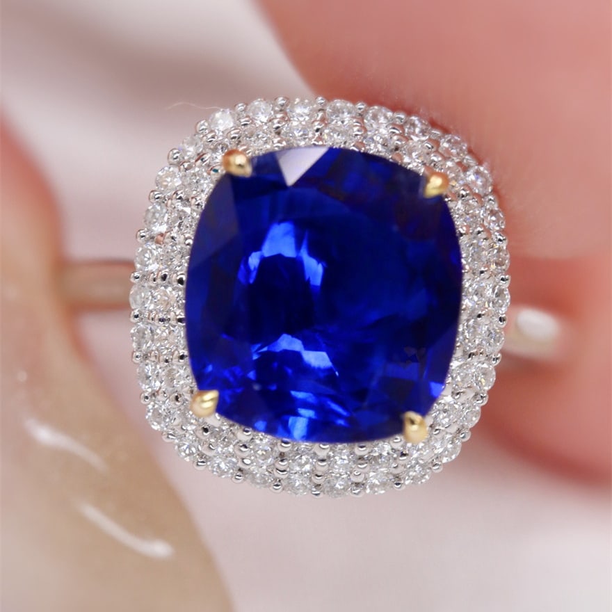 14k Gold 2.28 Ctw Natural Sapphire & Diamond Ring - 3