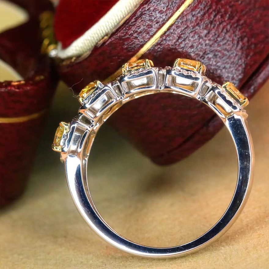 14k Gold 1.2 Ct Natural Color Diamond Ring - 2