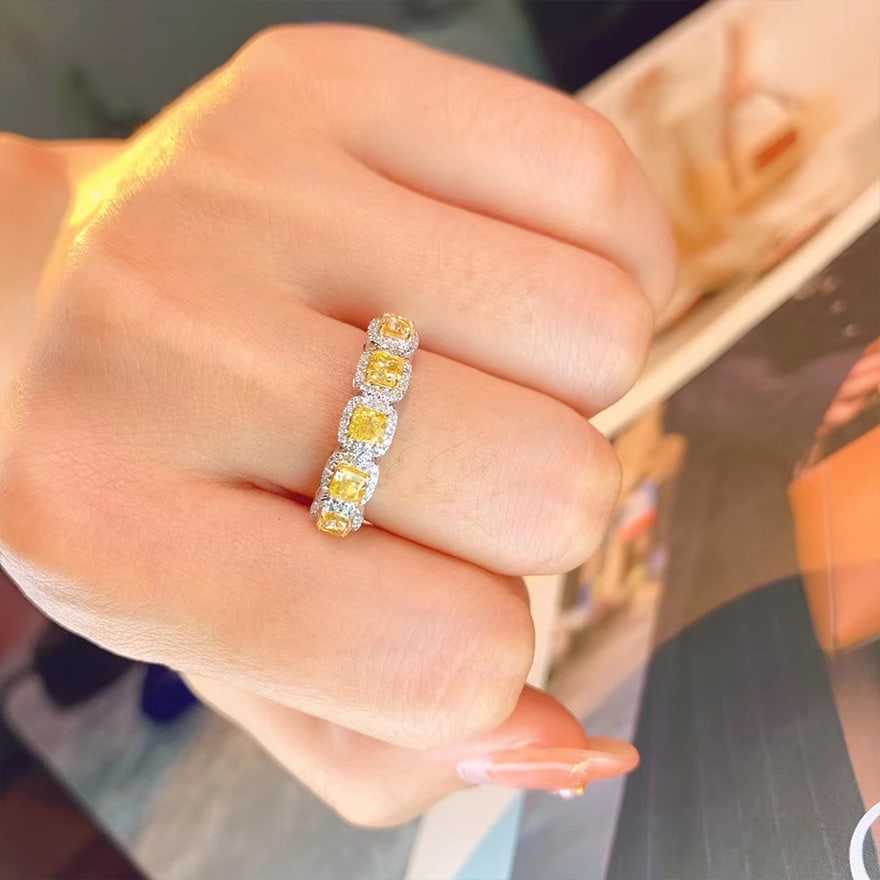 14k Gold 1.2 Ct Natural Color Diamond Ring - 3
