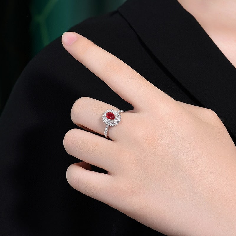 14k Gold 1.41 Ctw Natural Ruby & Diamond Ring - 6