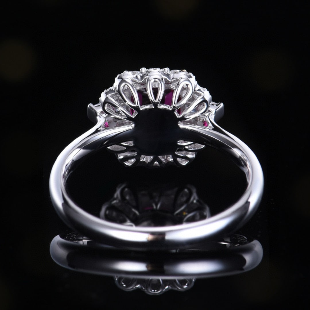 14k Gold 1.57 Ctw Natural Ruby & Diamond Ring - 4