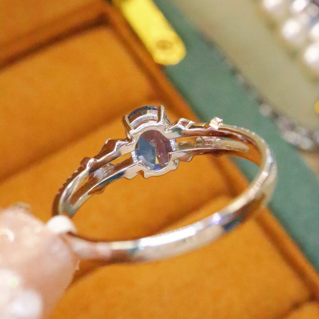14k Gold 1.44 Ctw Natural Sapphire & Diamond Ring - 5