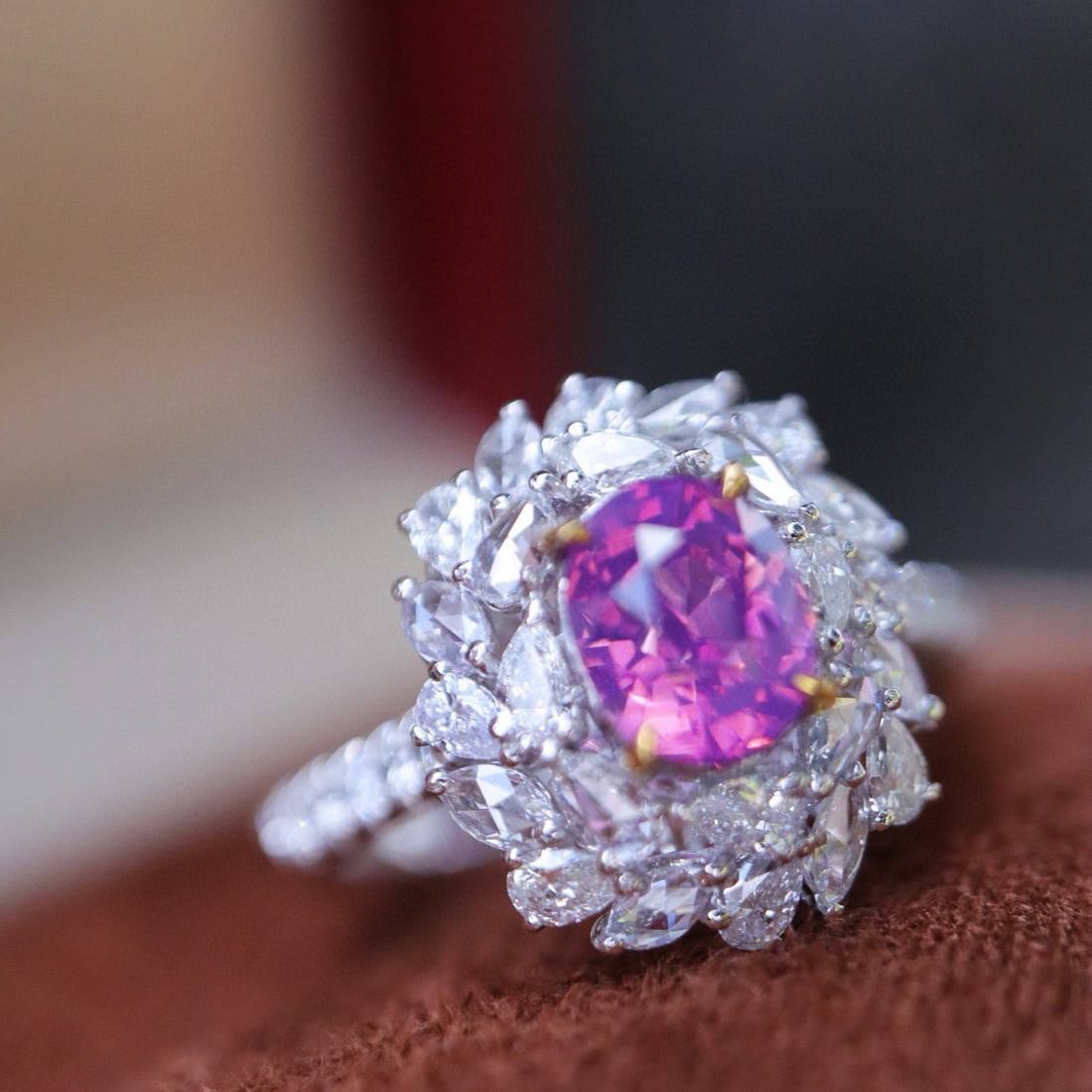 14k Gold 2.00 Ctw Natural Sapphire & Diamond Ring - 3