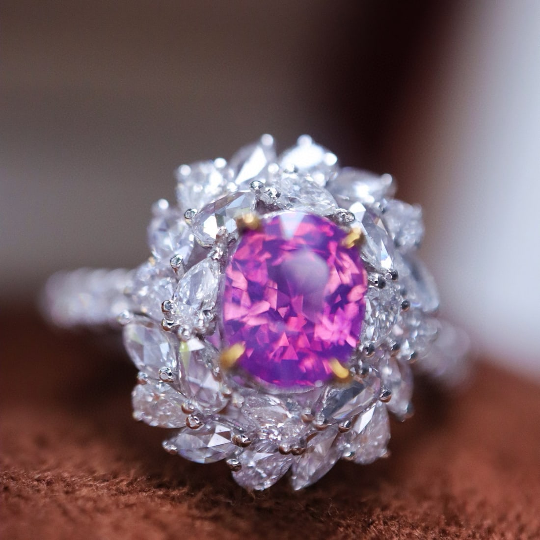 14k Gold 2.00 Ctw Natural Sapphire & Diamond Ring - 4