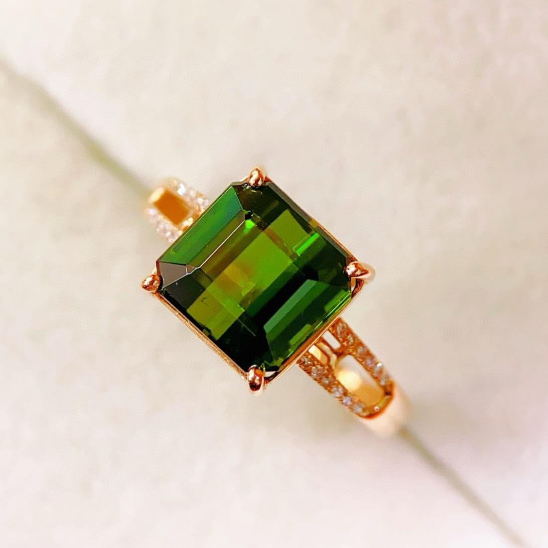 14k Gold 3.57 Ctw Natural Tourmaline & Diamond Ring - 3
