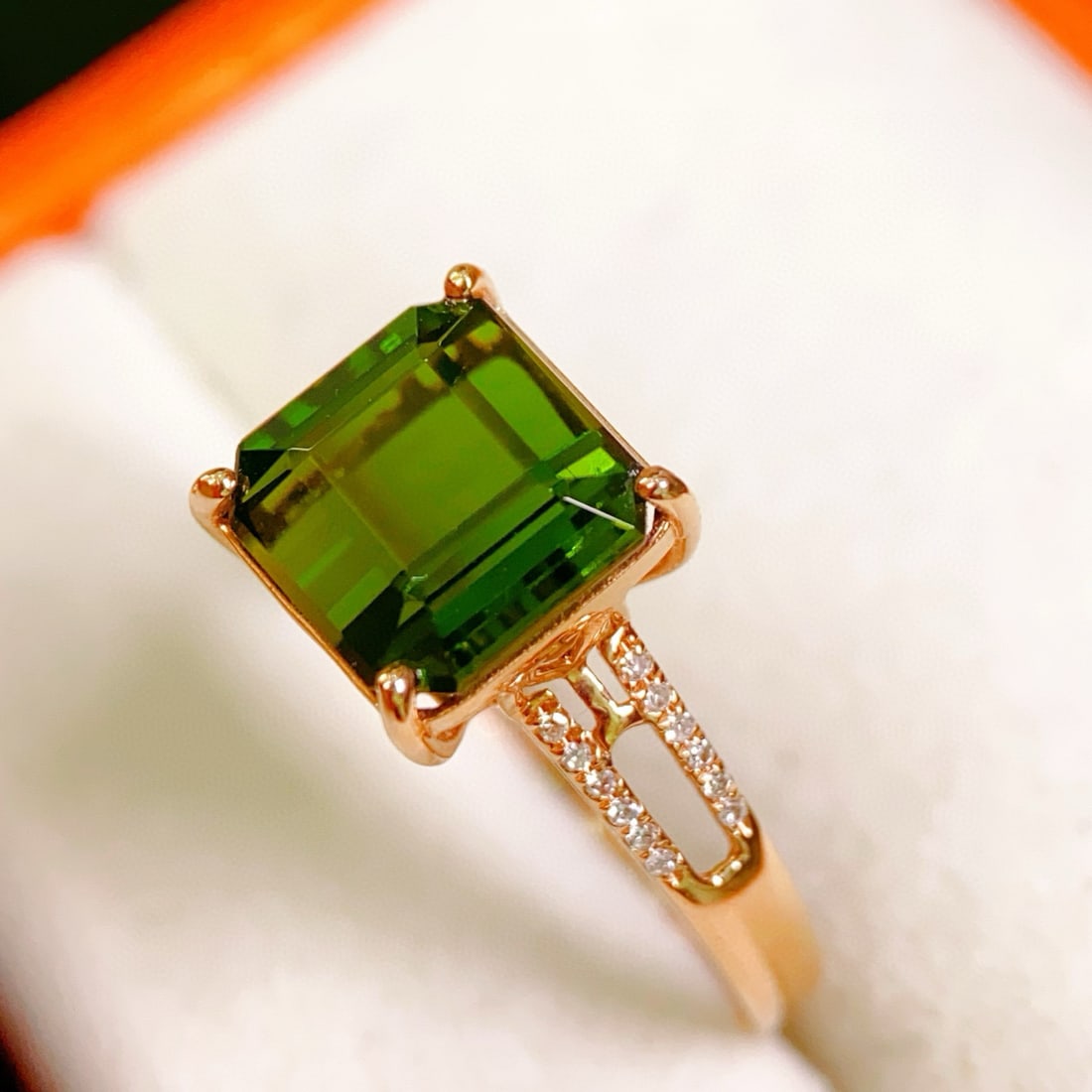 14k Gold 3.57 Ctw Natural Tourmaline & Diamond Ring - 5