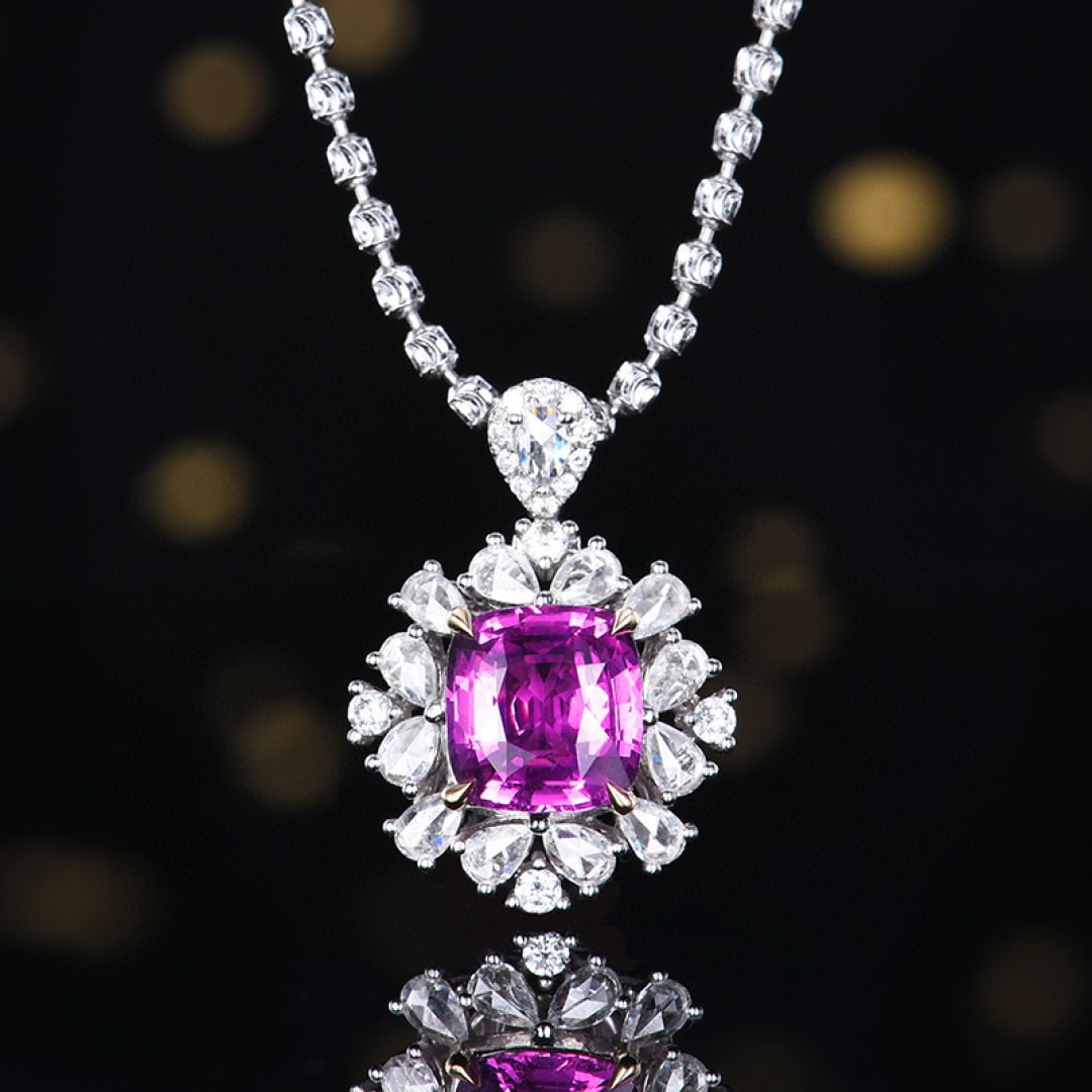 14k Gold 1.94 Ctw Natural Sapphire & Diamond Ring/pendant( Without Chain ) - 5