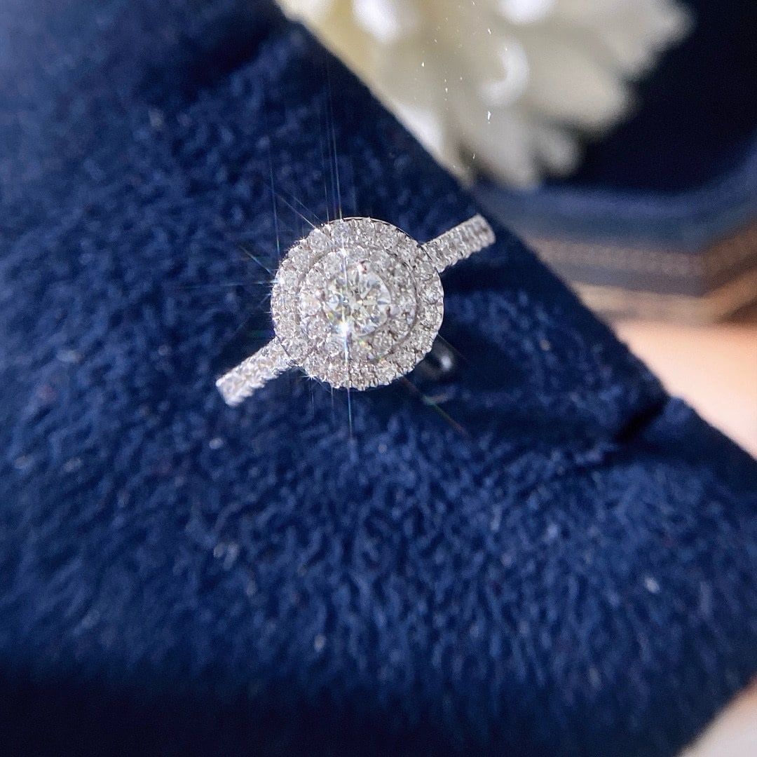14k Gold 0.48 Ctw Natural H Diamond Ring - 2