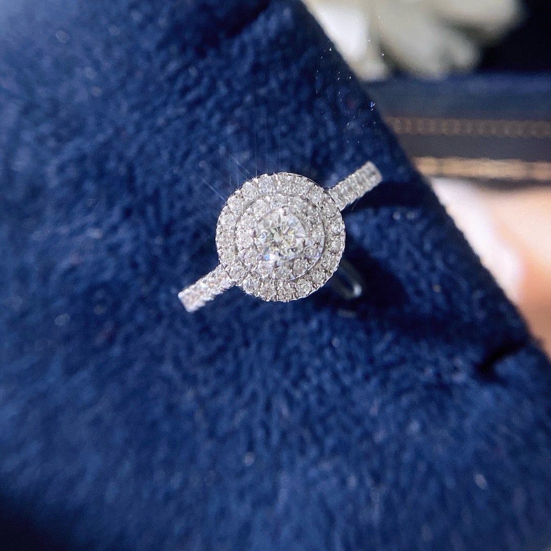14k Gold 0.48 Ctw Natural H Diamond Ring - 4