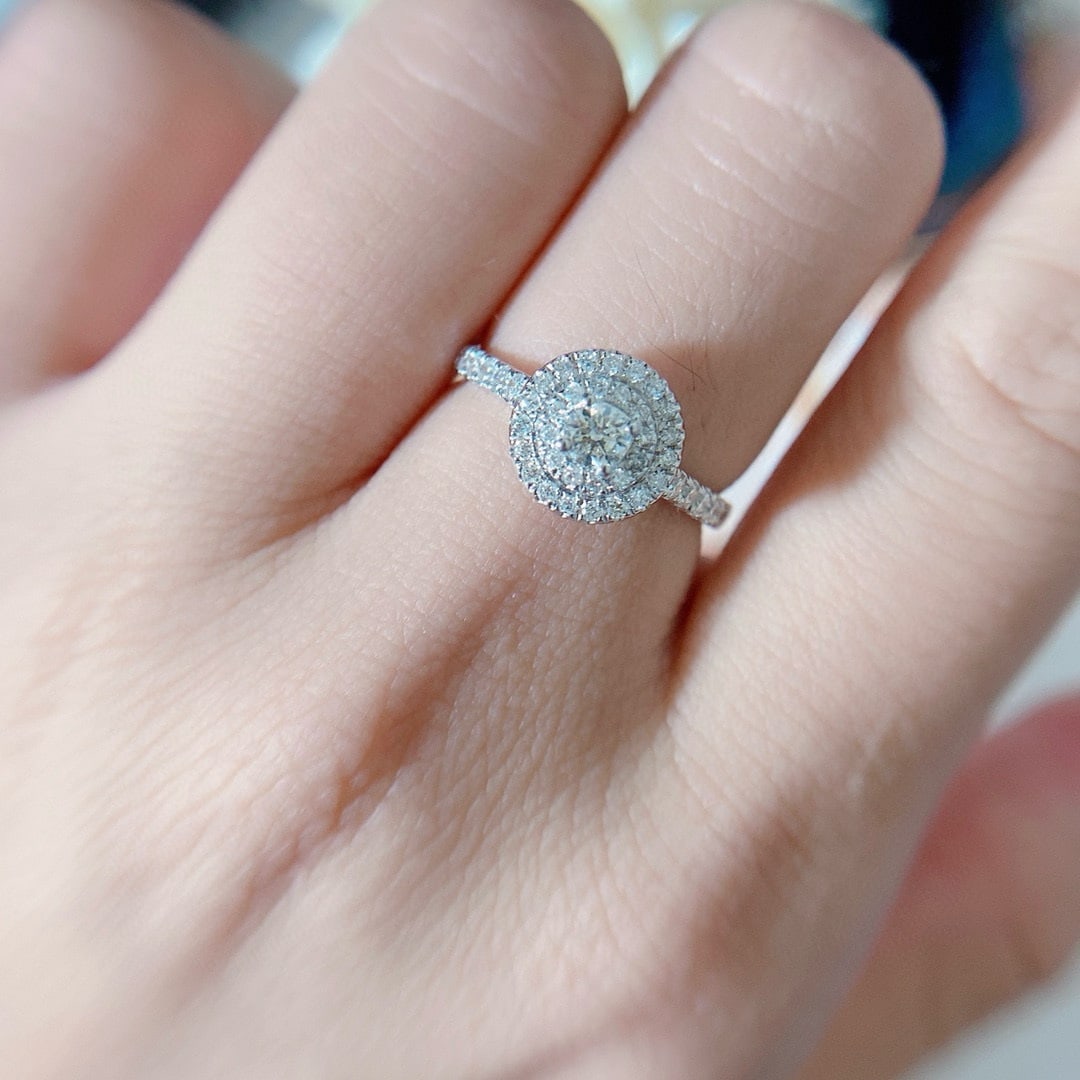 14k Gold 0.48 Ctw Natural H Diamond Ring - 5