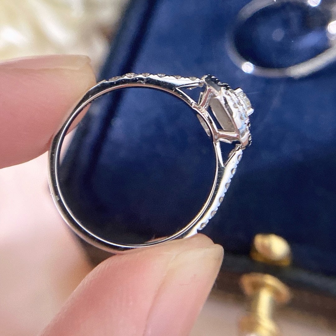 14k Gold 0.48 Ctw Natural H Diamond Ring - 6