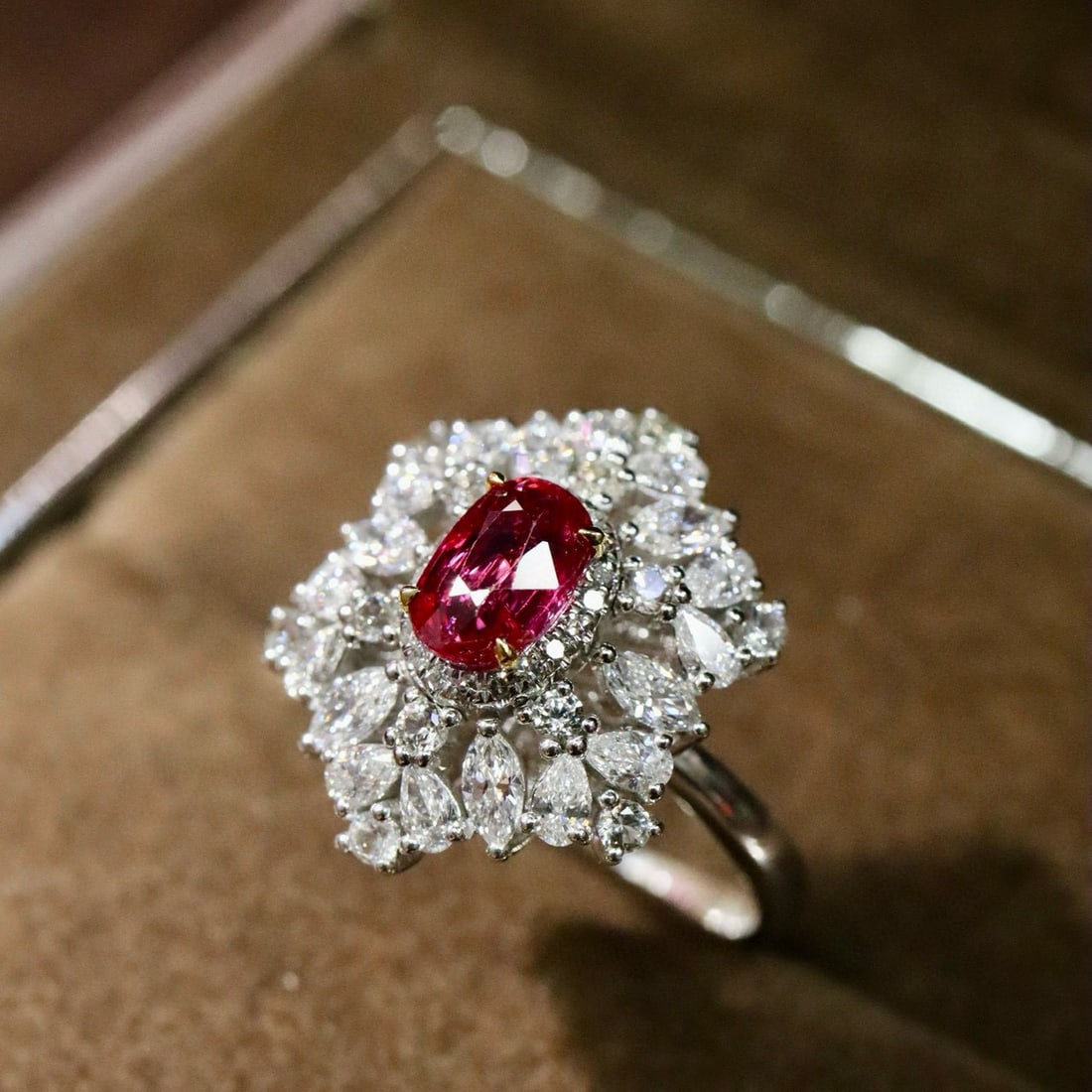 14k Gold 1.11 Ctw Natural Ruby & Diamond Ring - 4