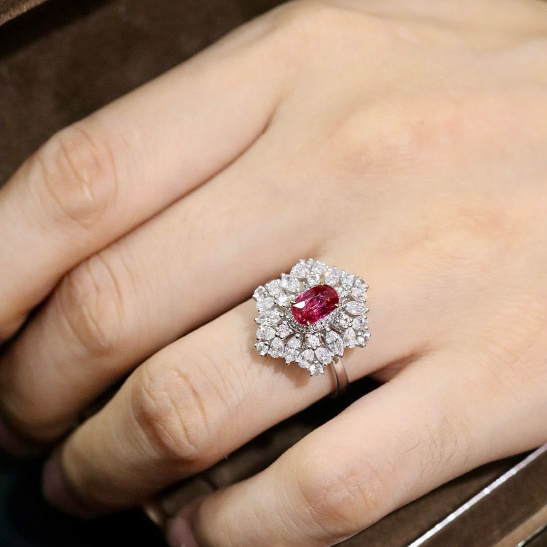 14k Gold 1.11 Ctw Natural Ruby & Diamond Ring - 5