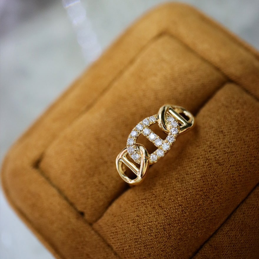 14k Gold 0.25 Ct Natural H Diamond Ring - 2