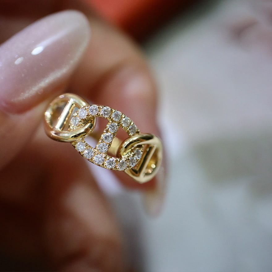 14k Gold 0.25 Ct Natural H Diamond Ring - 3