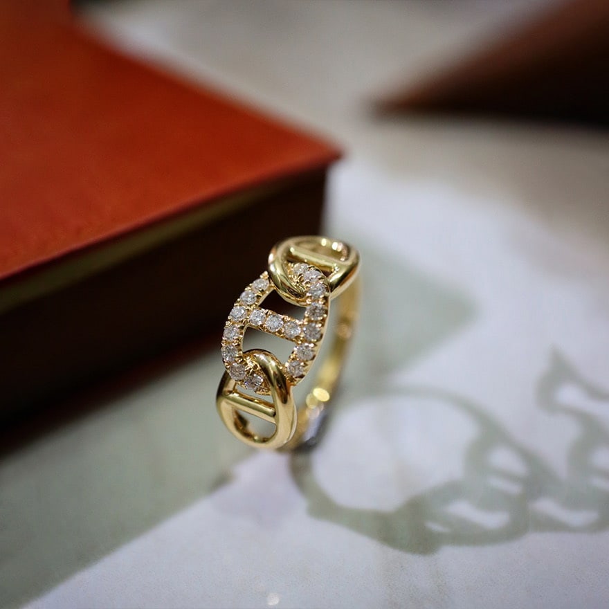 14k Gold 0.25 Ct Natural H Diamond Ring - 4