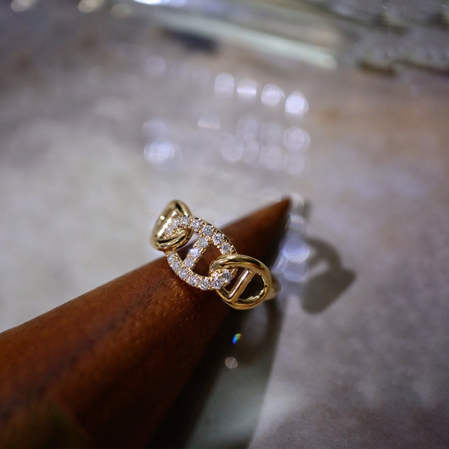 14k Gold 0.25 Ct Natural H Diamond Ring - 5